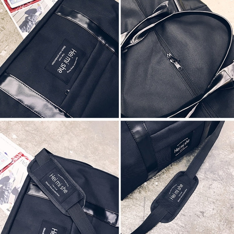 Oxford Shoulder Travel Bag Leisure Sport Handbag with Shoes Socket