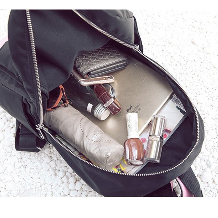 Heart Pattern Double Shoulders School Bag Travel Backpack Bag (Pink)