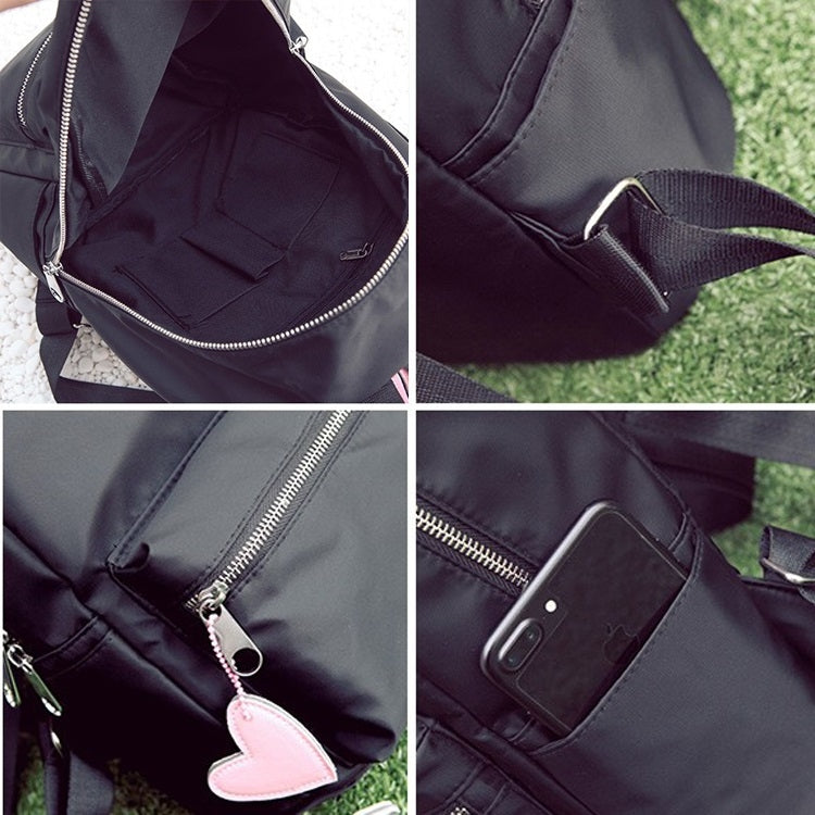 Heart Pattern Double Shoulders School Bag Travel Backpack Bag (Pink)