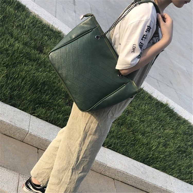 Casual Multifunctional PU Leather Shoulder Crossbody Chain Bag Ladies Handbag