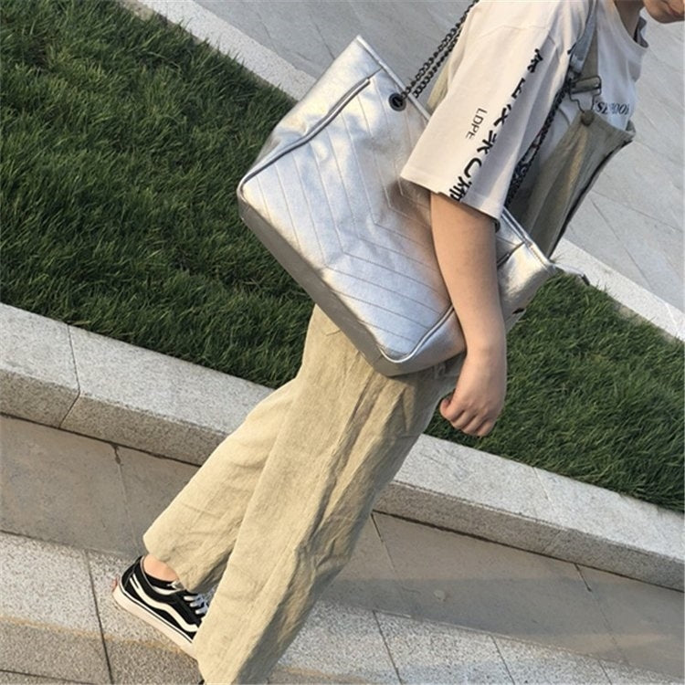 Casual Multifunctional PU Leather Shoulder Crossbody Chain Bag Ladies Handbag