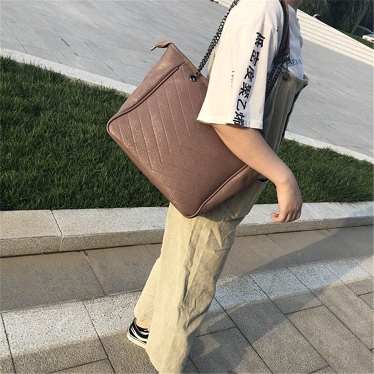 Casual Multifunctional PU Leather Shoulder Crossbody Chain Bag Ladies Handbag