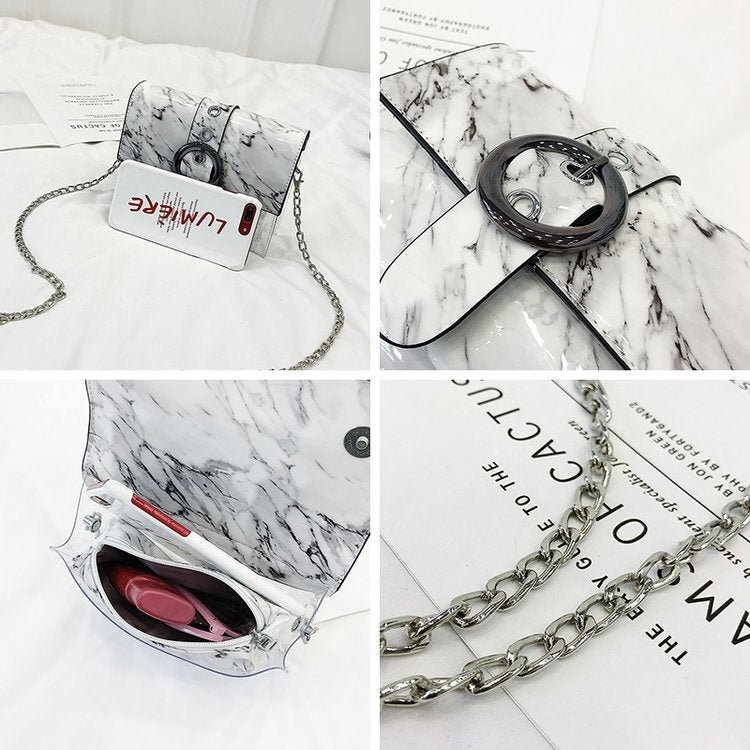 Marble Texture Casual Shoulder Bag Messenger Bag Ladies Handbag