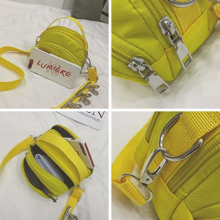 Canvas School Backpack Shoulder Bag Casual Handbag (White)