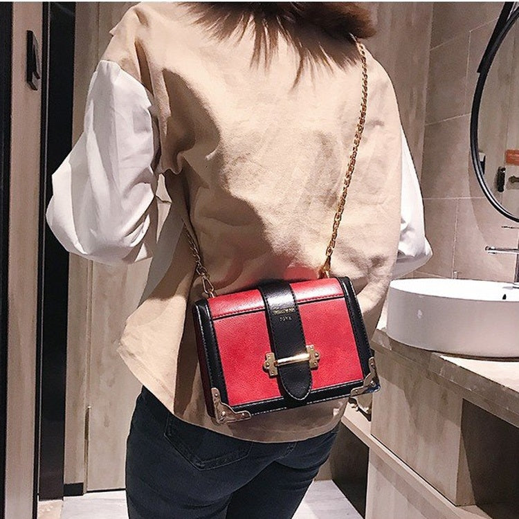Casual PU Leather Shoulder Bag Messenger Bag Ladies Handbag (Red)