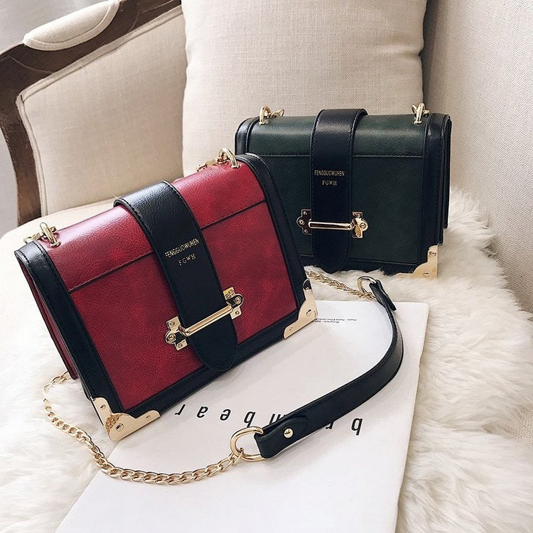 Casual PU Leather Shoulder Bag Messenger Bag Ladies Handbag (Red)