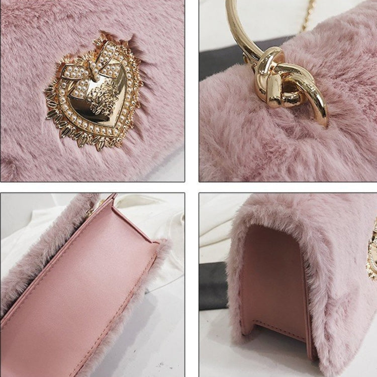 Fashion Shiny Casual Plush Handbag Single Shoulder Bag