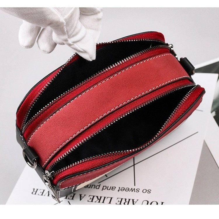 Multifunctional PU Leather Shoulder Crossbody Bag Women Handbag (Red)