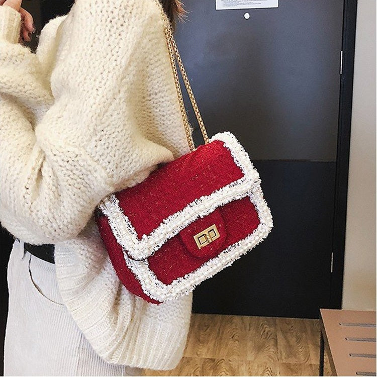 Casual Metal Buckle Shoulder Bag Messenger Bag Chain Bag Ladies Handbag