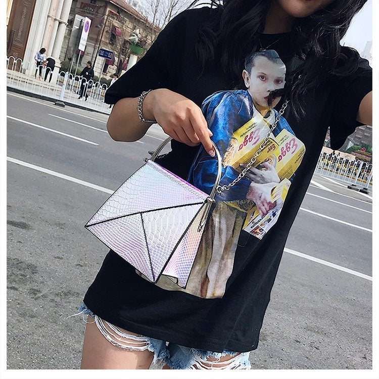 Laser Color Shoulder Bag Messenger Bag Chain Bag Ladies Handbag