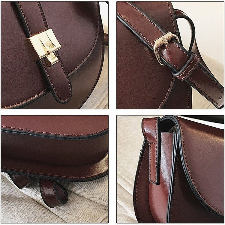 Casual Metal Buckle Shoulder Bag Messenger Bag Ladies Handbag