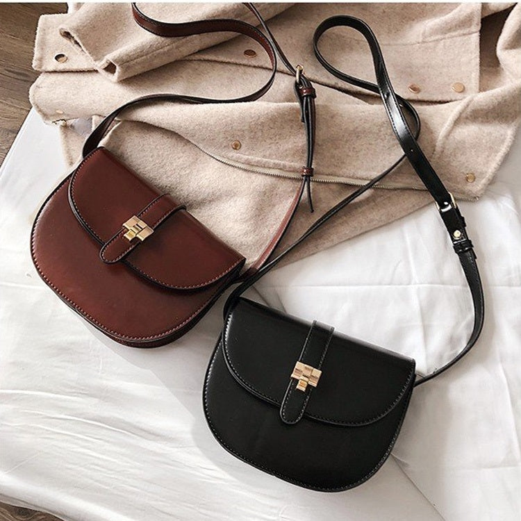 Casual Metal Buckle Shoulder Bag Messenger Bag Ladies Handbag