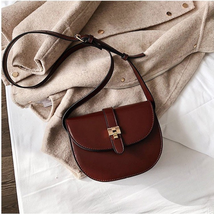 Casual Metal Buckle Shoulder Bag Messenger Bag Ladies Handbag