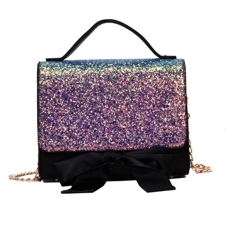 Casual PU Leather Sequin Shoulder Bag Ladies Handbag