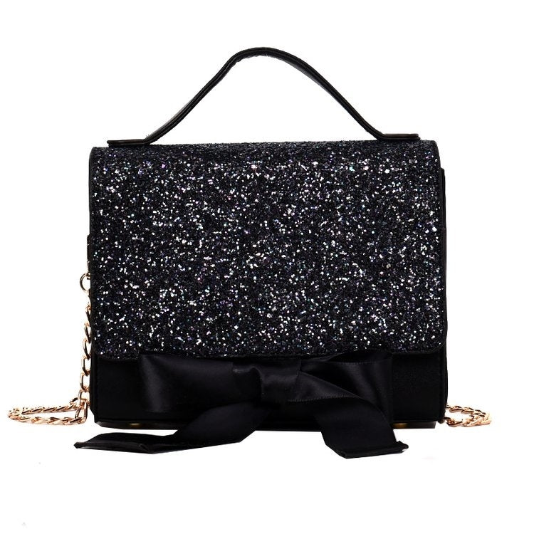 Casual PU Leather Sequin Shoulder Bag Ladies Handbag