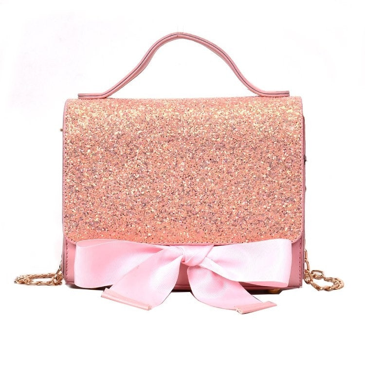 Casual PU Leather Sequin Shoulder Bag Ladies Handbag