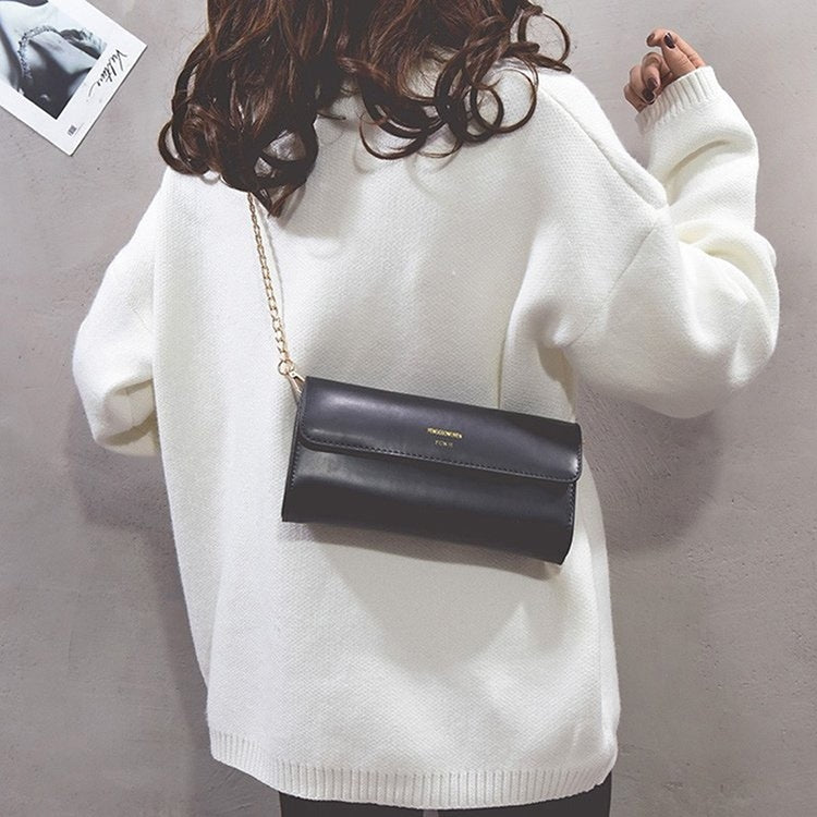 Horizontal Flip Shoulder Bag Messenger Bag Ladies Handbag