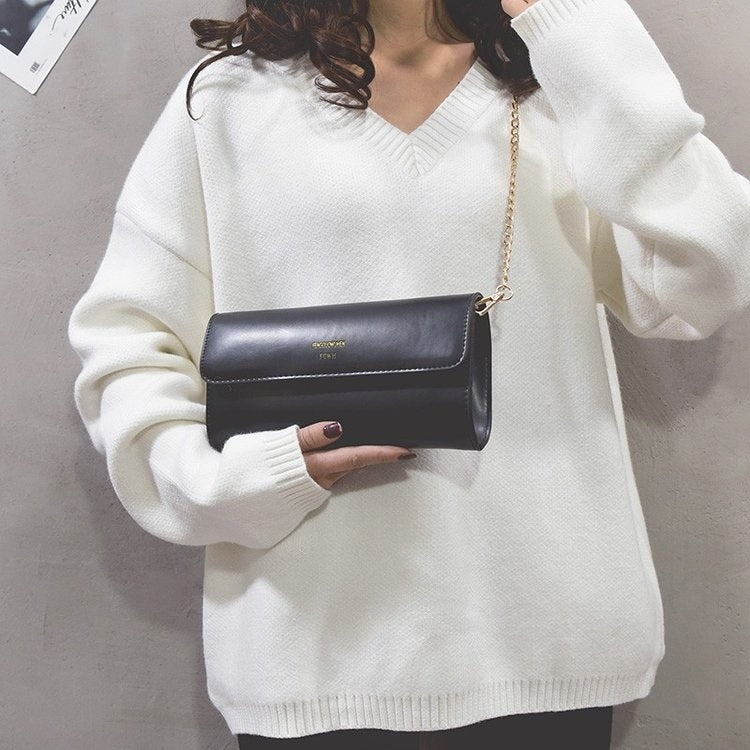 Horizontal Flip Shoulder Bag Messenger Bag Ladies Handbag