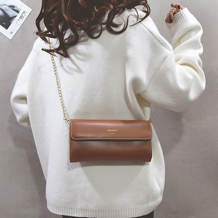 Horizontal Flip Shoulder Bag Messenger Bag Ladies Handbag