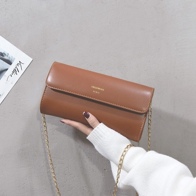 Horizontal Flip Shoulder Bag Messenger Bag Ladies Handbag