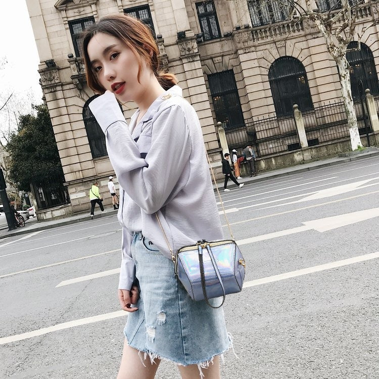 Laser Craft PU Leather Shoulder Bag Messenger Bag Ladies Handbag