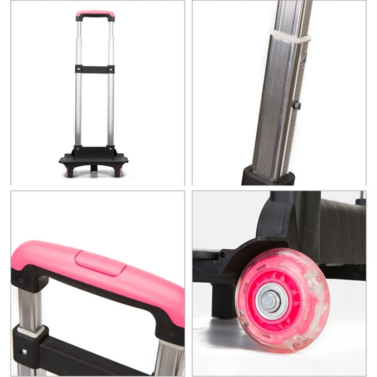 Lovely Double Shoulders School Bag Two-wheeled Rod Backpack Bag with Pen Bag