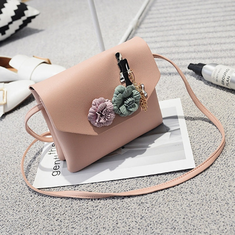 3D Flowers PU Leather Shoulders Ladies Bag