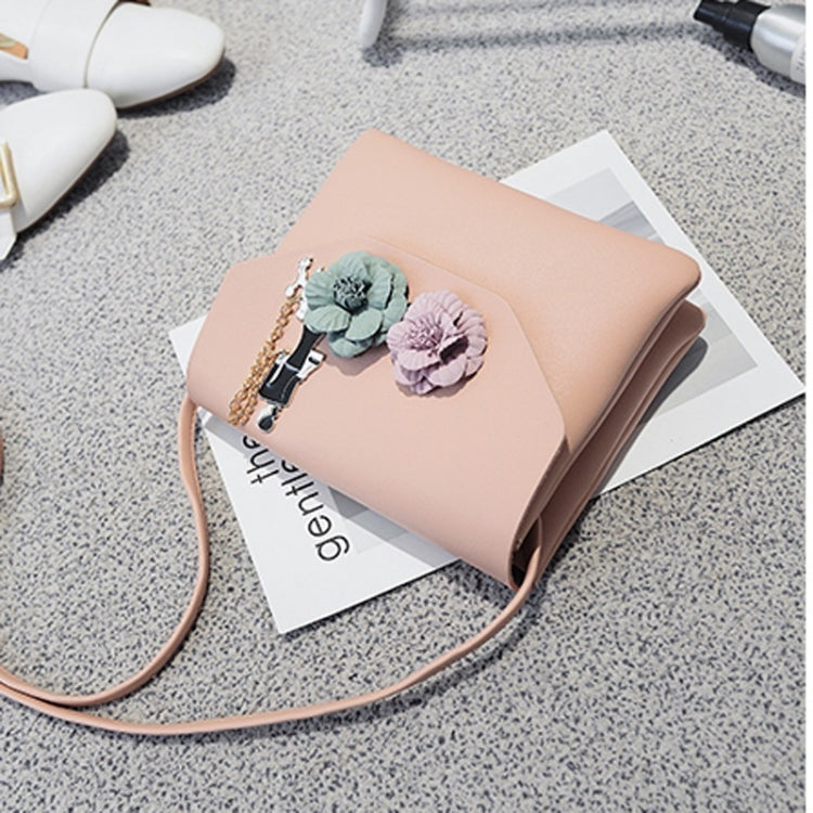 3D Flowers PU Leather Shoulders Ladies Bag