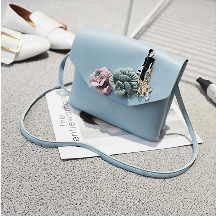 3D Flowers PU Leather Shoulders Ladies Bag