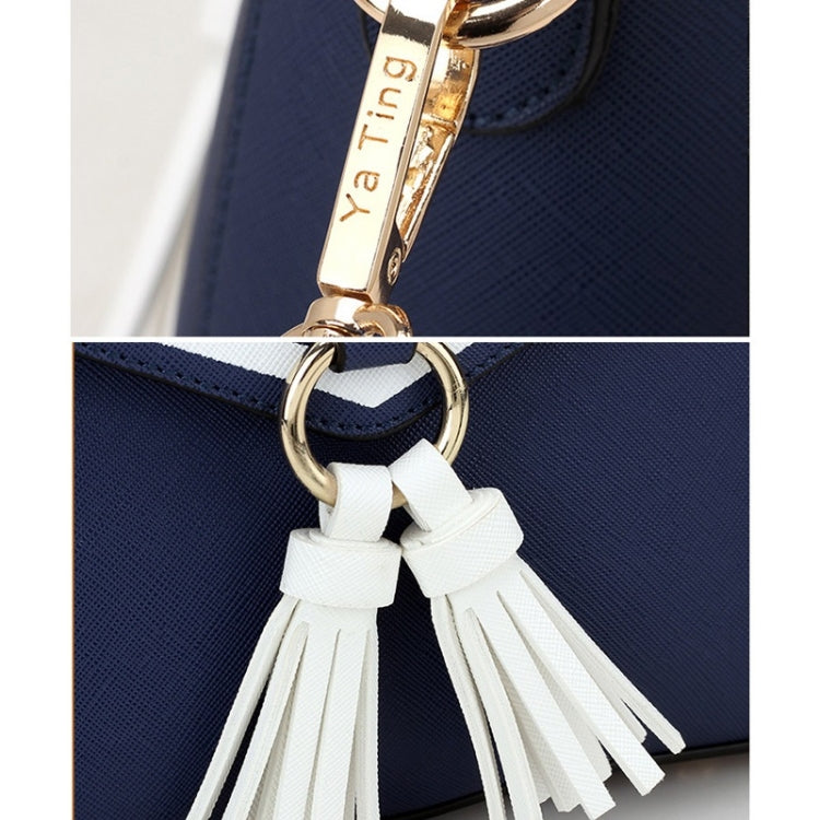 Tassel Cross Texture PU Leather Single Shoulder Crossbody Bag Ladies Handbag (Red)