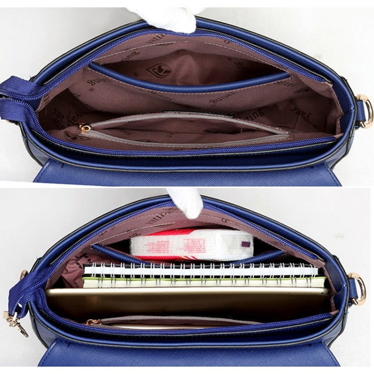 Tassel Cross Texture PU Leather Single Shoulder Crossbody Bag Ladies Handbag (Red)