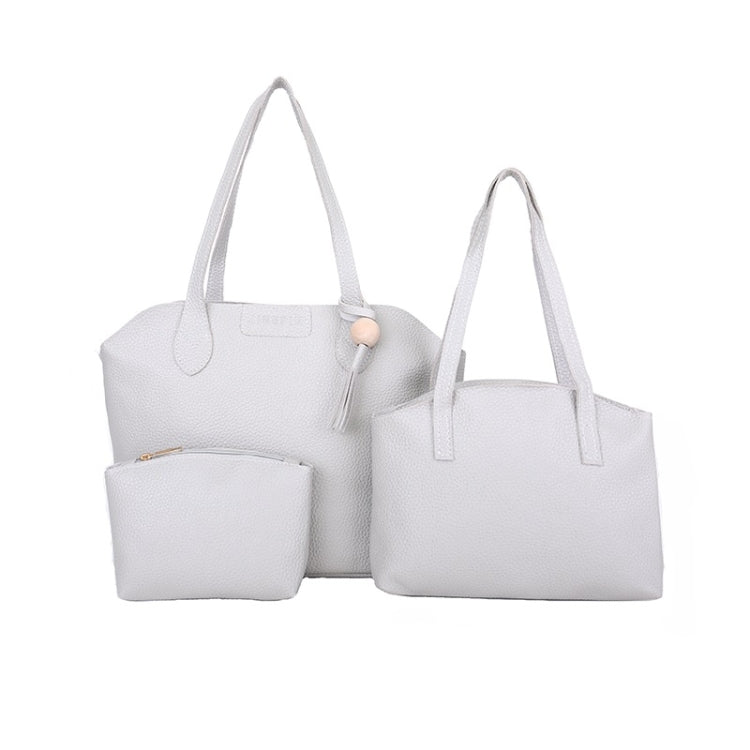 3 in 1 Fashionable PU Leather Single-shoulder Bag Women Handbag Messenger Bag with Tassel