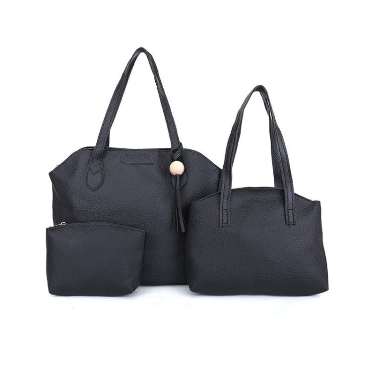 3 in 1 Fashionable PU Leather Single-shoulder Bag Women Handbag Messenger Bag with Tassel