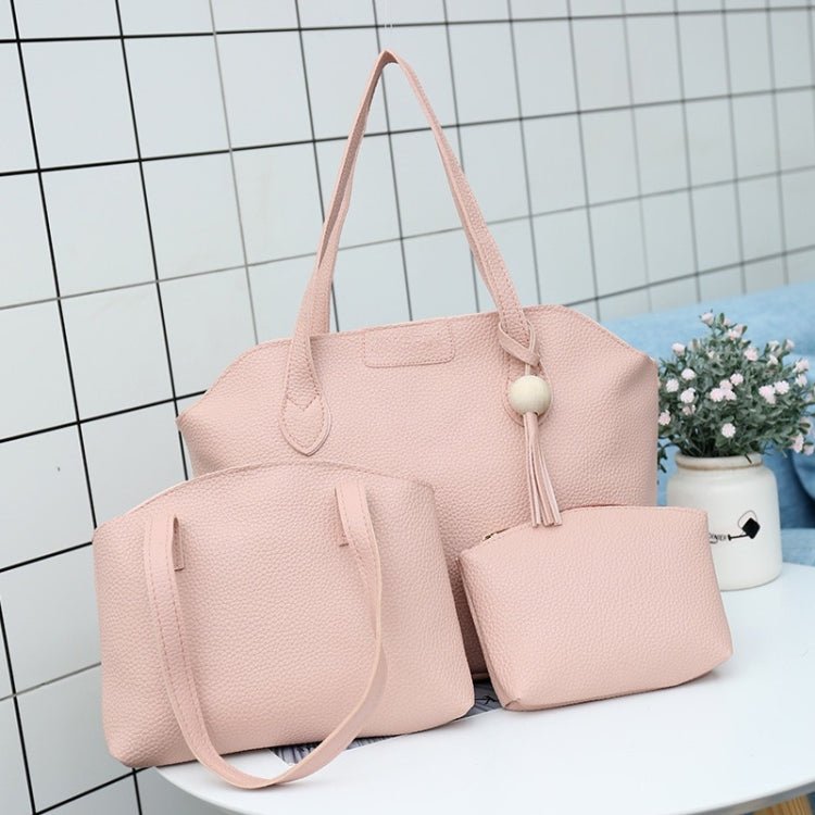 3 in 1 Fashionable PU Leather Single-shoulder Bag Women Handbag Messenger Bag with Tassel