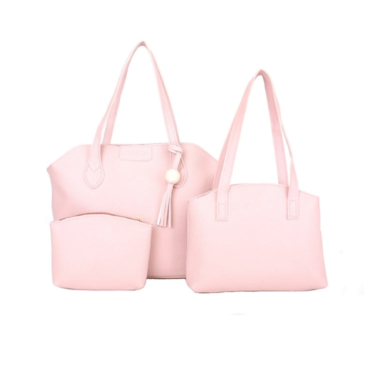 3 in 1 Fashionable PU Leather Single-shoulder Bag Women Handbag Messenger Bag with Tassel