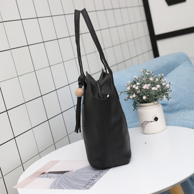 3 in 1 Fashionable PU Leather Single-shoulder Bag Women Handbag Messenger Bag with Tassel