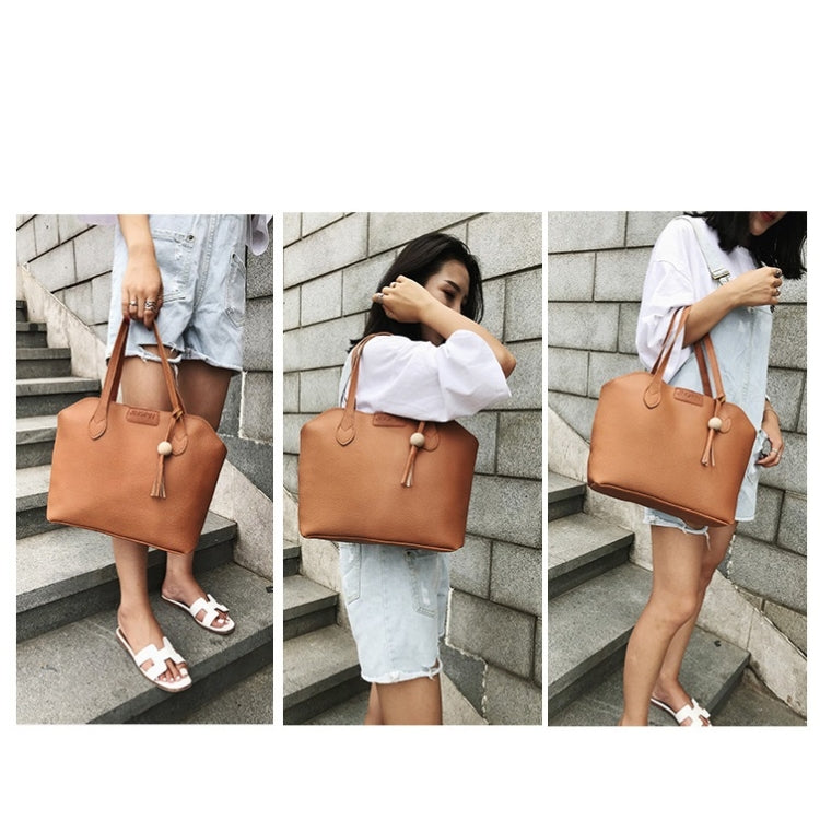 3 in 1 Fashionable PU Leather Single-shoulder Bag Women Handbag Messenger Bag with Tassel