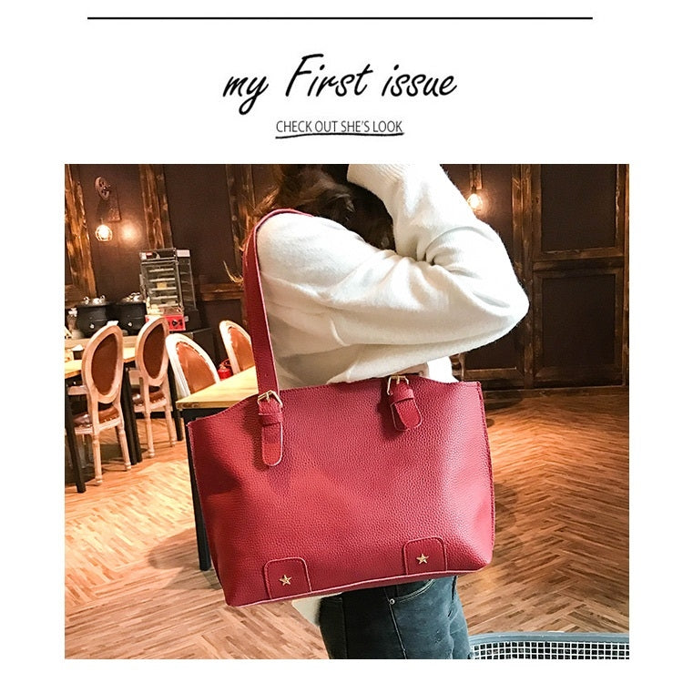 4 in 1 Fashionable PU Leather Women's Handbag Single-shoulder Bag Messenger Bag