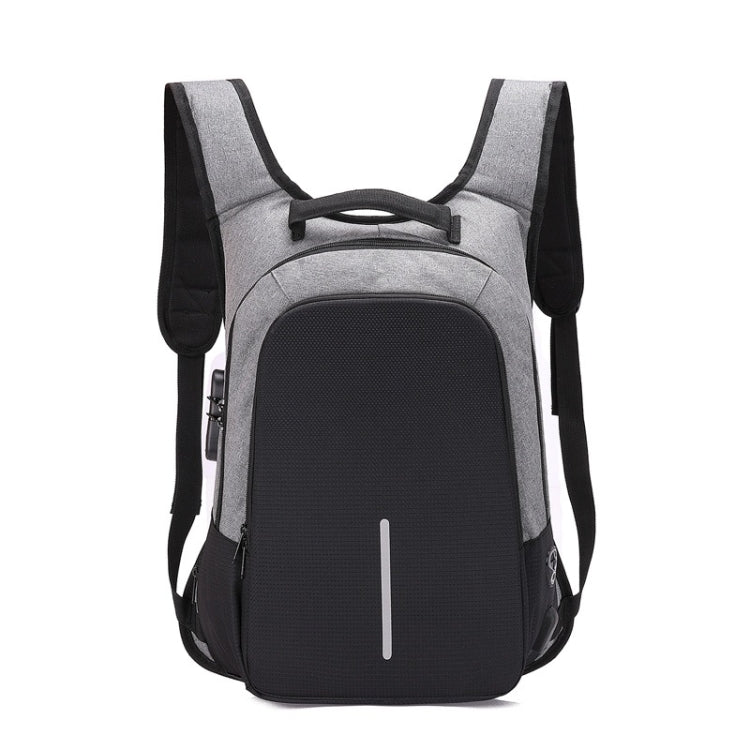 Multi-Function Oxford Portable Casual Double Shoulders School Bag Travel Backpack Bag with Earphone Line Hole & USB Charging