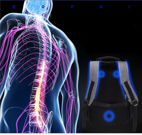 Multi-Function Oxford Portable Casual Double Shoulders School Bag Travel Backpack Bag with USB Charging