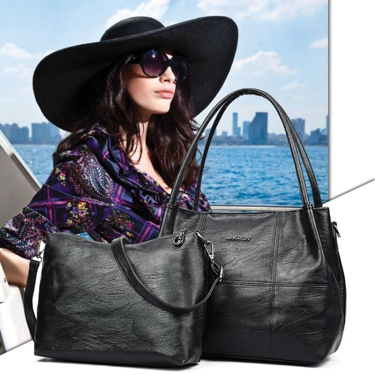 2 in 1 Casual PU Shoulder Bag Ladies Handbag Messenger Bag