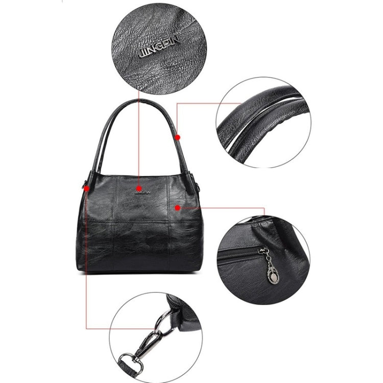 2 in 1 Casual PU Shoulder Bag Ladies Handbag Messenger Bag