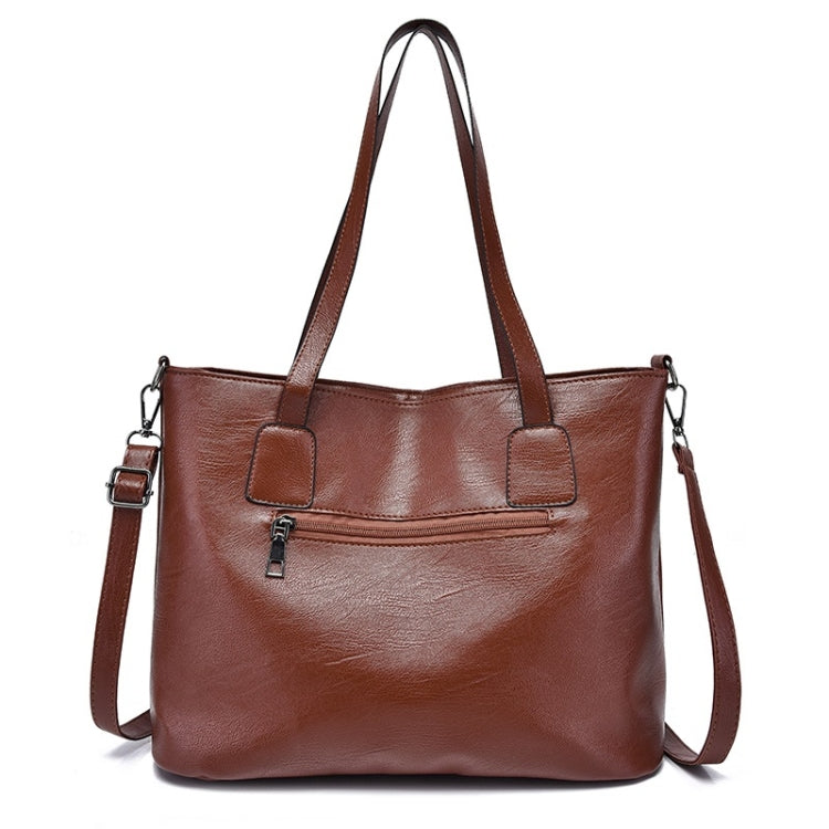 3 in 1 Casual PU Shoulder Bag Ladies Handbag Messenger Bag with Plush Ball