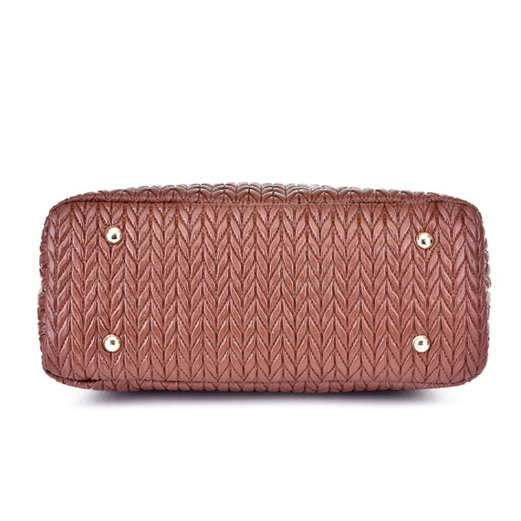 6 in 1 Weave Pattern PU Shoulder Bag Ladies Handbag Messenger Bag