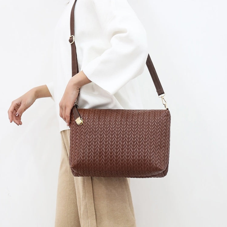 6 in 1 Weave Pattern PU Shoulder Bag Ladies Handbag Messenger Bag