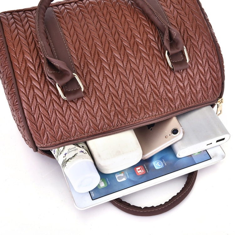 6 in 1 Weave Pattern PU Shoulder Bag Ladies Handbag Messenger Bag