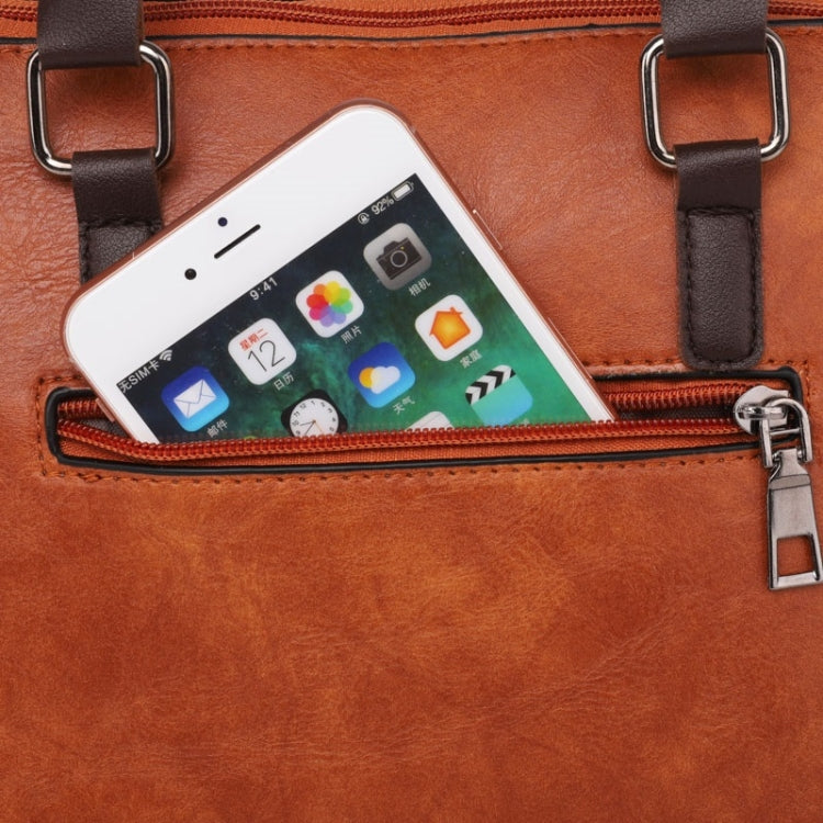 4 in 1 Crazy Horse Texture PU Leather Shoulder Bag Ladies Handbag Messenger Bag with Tassel