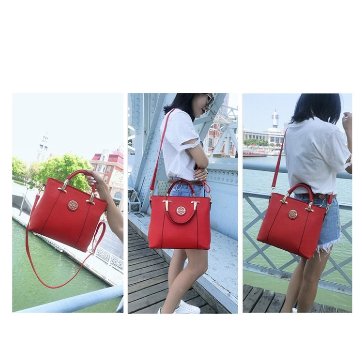 2 in 1 Casual PU Leather Shoulder Bag Ladies Handbag Messenger Bag