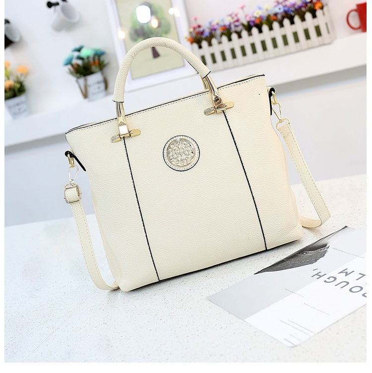 2 in 1 Casual PU Leather Shoulder Bag Ladies Handbag Messenger Bag