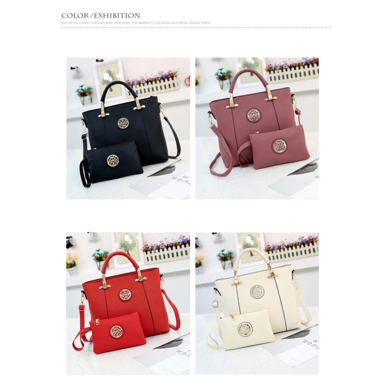 2 in 1 Casual PU Leather Shoulder Bag Ladies Handbag Messenger Bag